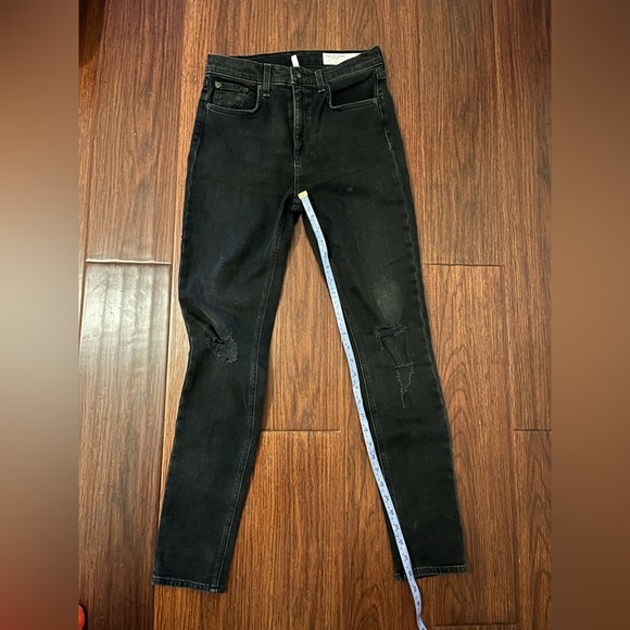 RAG & BONE RIPPED GREY SKINNY JEANS - Picture 5 of 5